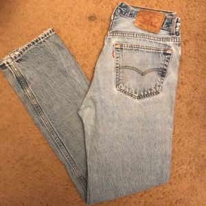 VTG Levi’s mens work 501 button fly cotton jeans F5